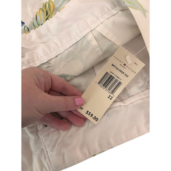 Tommy Hilfiger Womens Green Floral Straight Career Skirt with Pockets Size 22 - Picture 4 of 5